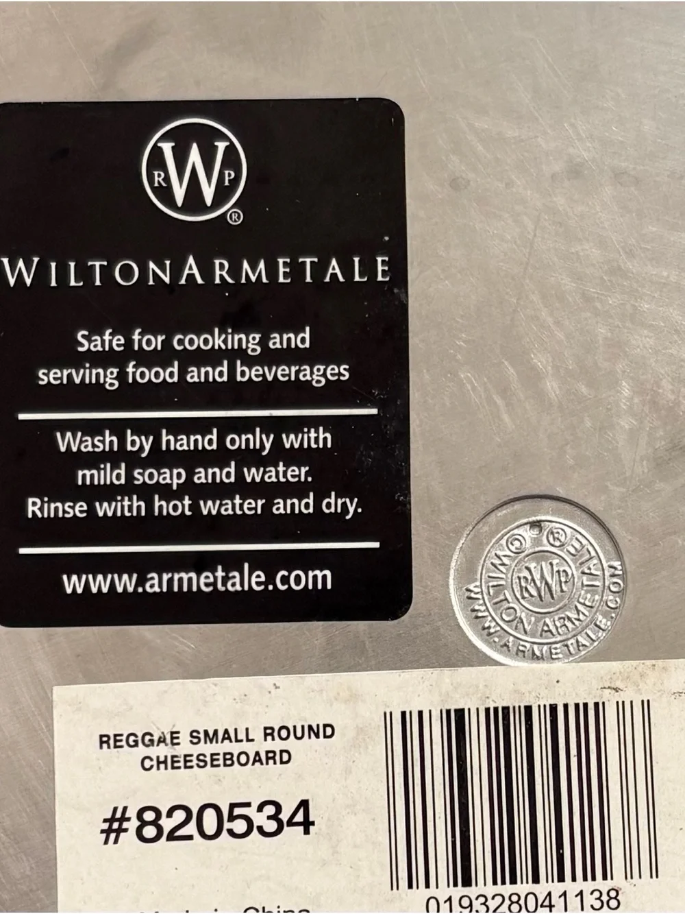 Wilton Armetale Cheeseboard Platter Plate Tray Reggae Pattern